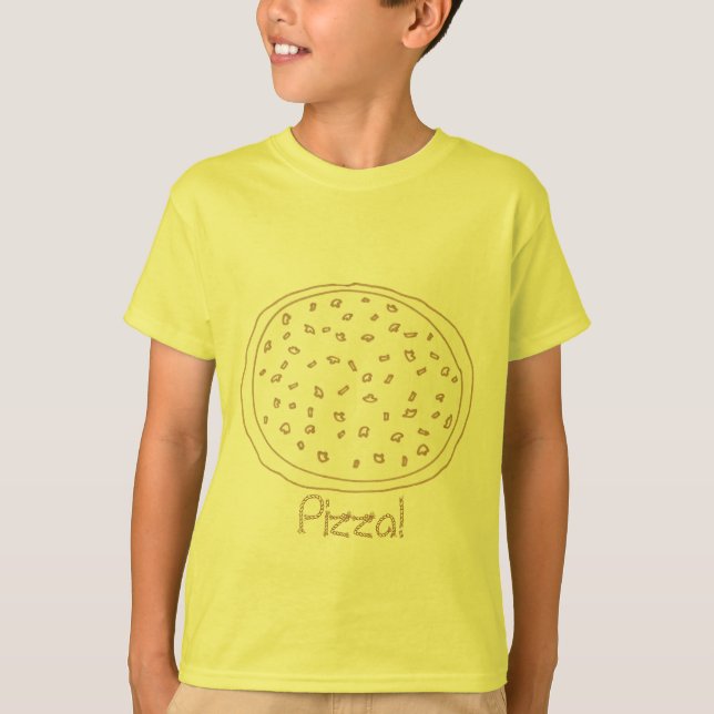 Colouring Shirt - Pizza Dough with Toppings (Front)