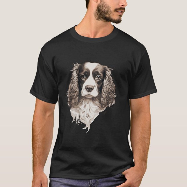 Colouring Spaniel Dog Puppies Spaniel Mum fan Love T-Shirt (Front)