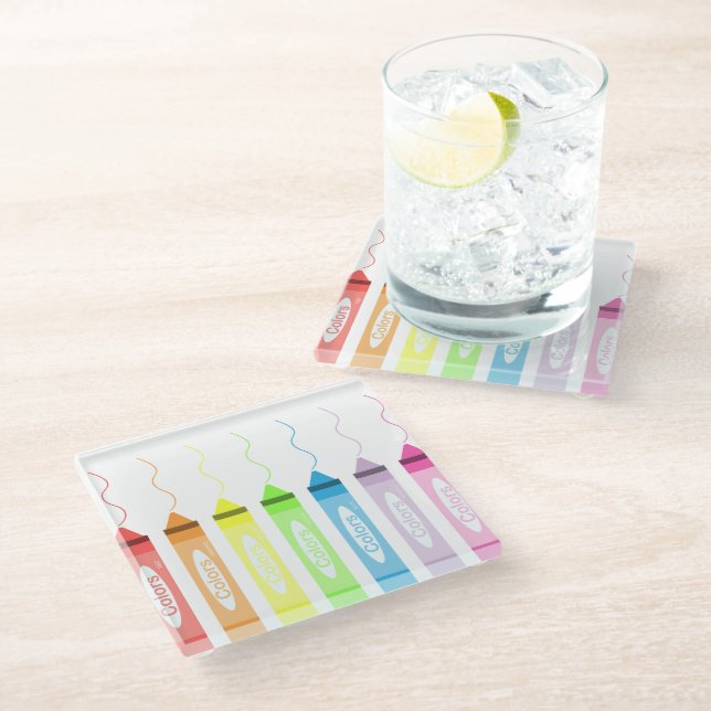 Colouring Time! Glass Coaster (Angled)