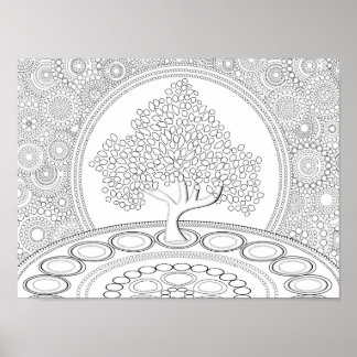 Colouring Tree Of Life Poster