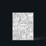 Colouring Zen Doodle Trees Custom Text Unique Fun  Postcard<br><div class="desc">Personalised text colouring postcard with whimsical zen doodle trees for relaxing colouring for kids or adults,  change to quote to your favourite or keep it as is. Send a personalised card to your friend,  trees could be coloured in different colours depending on the season.</div>