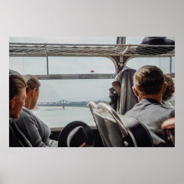 Colourized 1968 European Countryside Bus Ride Poster (Front)