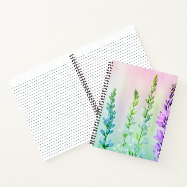 Colourized Ethereal Flowers Notebook (Inside)