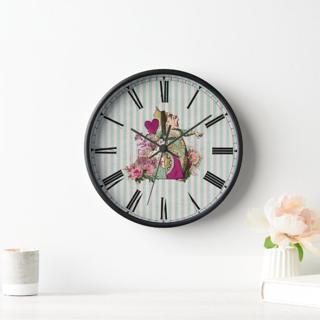 Colourized Vintage Wonderland Queen Clock (Home)