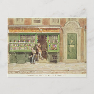 Colourman's Shop, St Martin's Lane, 1829 Postcard
