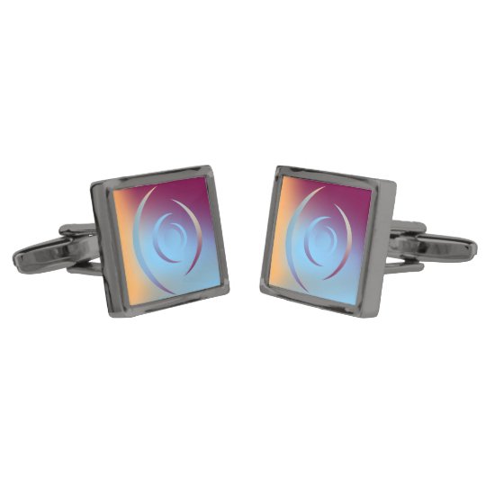 Colours and Emotions 3 Gunmetal Finish Cuff Links