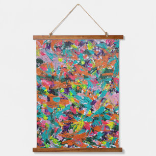 Colours and Expressions in Acrylic Paint Hanging Tapestry