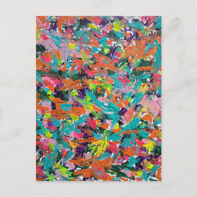 Colours and Expressions in Acrylic Paint Postcard (Front)