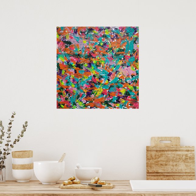 Colours and Expressions in Acrylic Paint Poster (Kitchen)