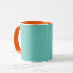 Colours Aqua and Orange Team Colours Combo  Mug