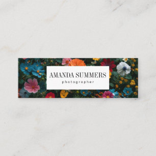 Colours Assorted Flowers Mini Business Card