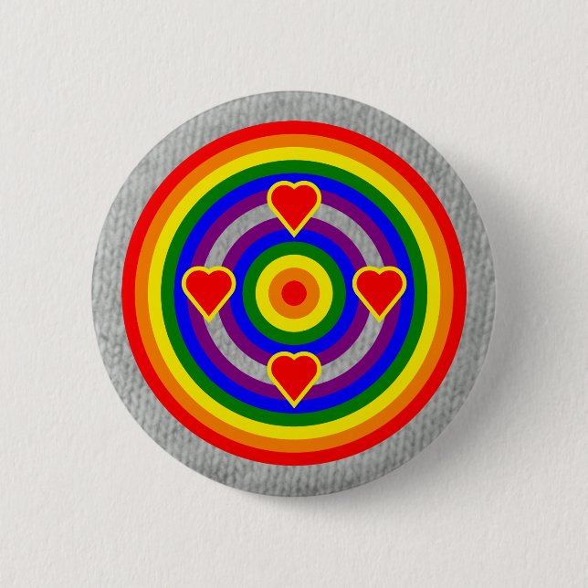 Colours Badge: LGBT+ 6 Cm Round Badge (Front)