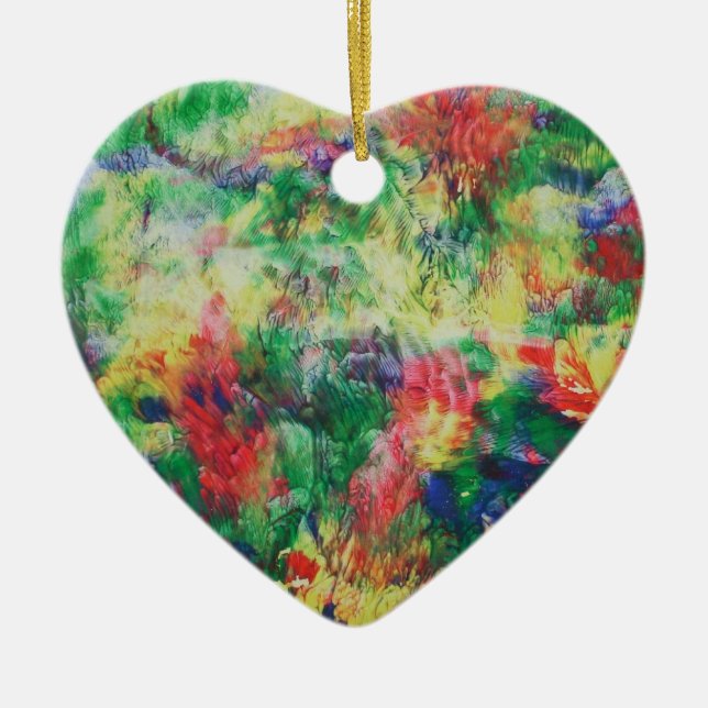 colours ceramic tree decoration (Front)