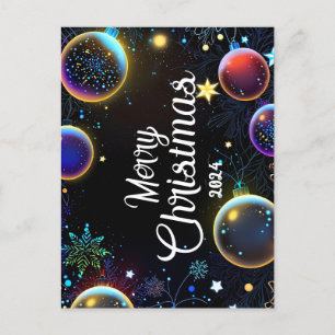 Colours Christmas - Cartes Pour Fêtes Annuelles Holiday Postcard