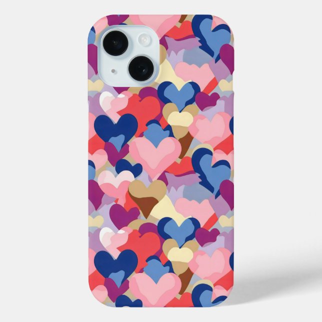 Colours Heart Pattern Case-Mate iPhone Case (Back)