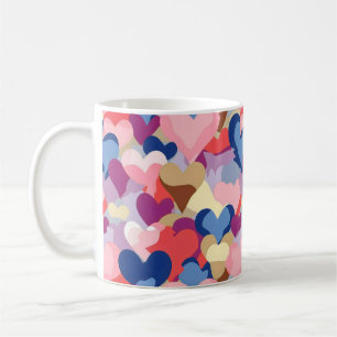 Colours Heart Pattern Coffee Mug