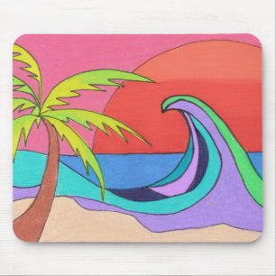 Colours in a Wave Mouse Pad