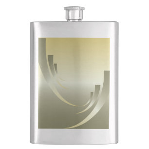 colours of a summer sunset hip flask