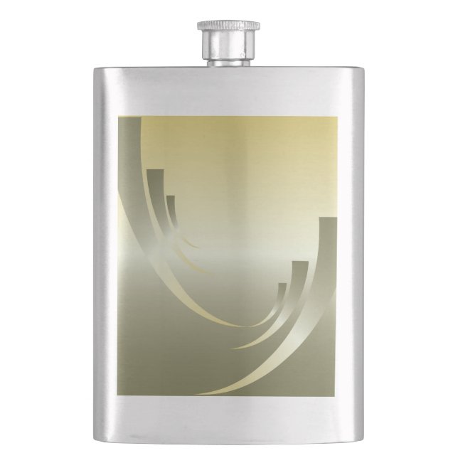 colours of a summer sunset hip flask (Front)