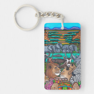 Colours of Africa D-Sided Key Chain by Lisa Lorenz
