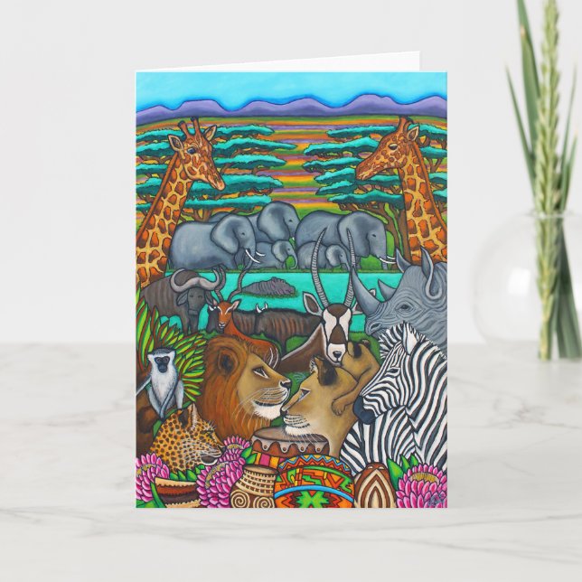 "Colours of Africa" Greeting Card by Lisa Lorenz (Front)