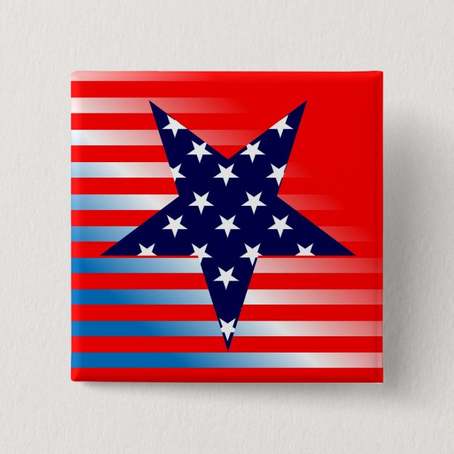 Colours of American Flag 15 Cm Square Badge (Front)