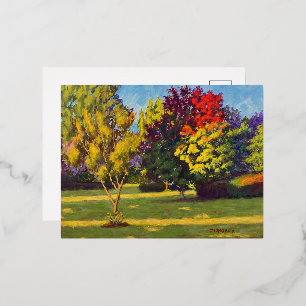 Colours of Autumn Foil Holiday Post Card