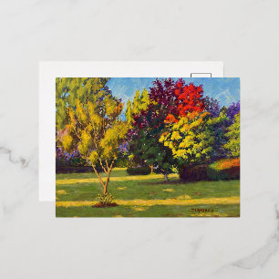 Colours of Autumn Foil Holiday Post Card