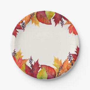Colours of Autumn Paper Plate
