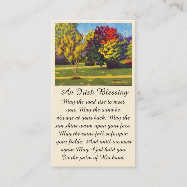 Colours of Autumn Sympathy Memorial Card (Front)
