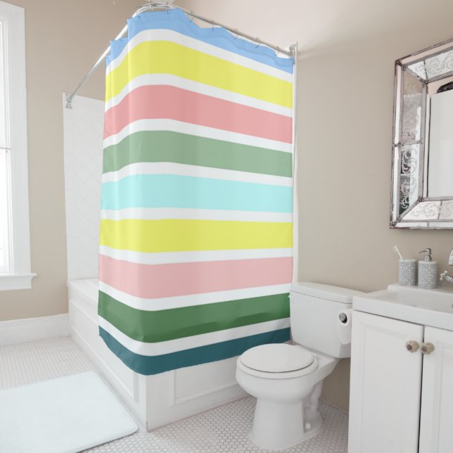 Colours of Bermuda Shower Curtain (In Situ)