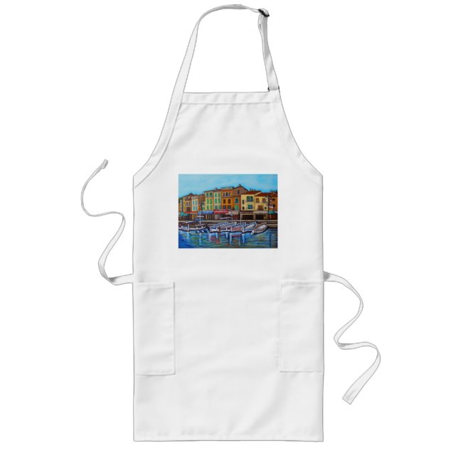 Colours of Cassis Long Apron by Lisa Lorenz (Front)
