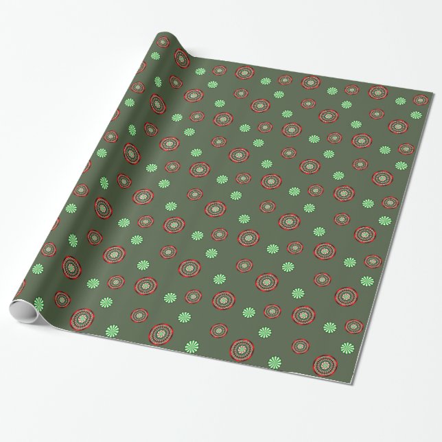 Colours of Christmas Wrapping Paper (Unrolled)