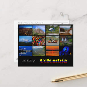 Colours of Colombia Travel Post Card