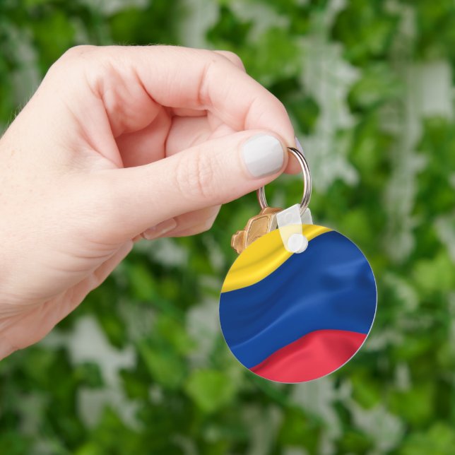 Colours of Colombian Flag  Key Ring (Hand)