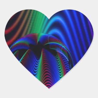Colours of crystal heart sticker