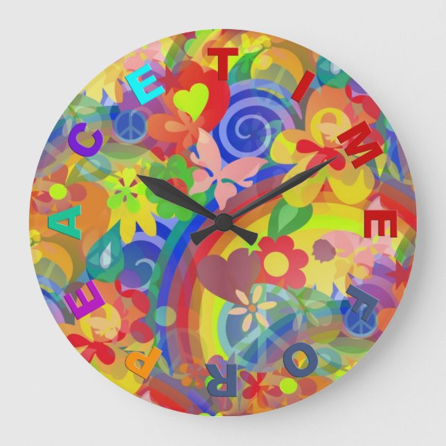 Colours of Flower Power + clock face (Front)
