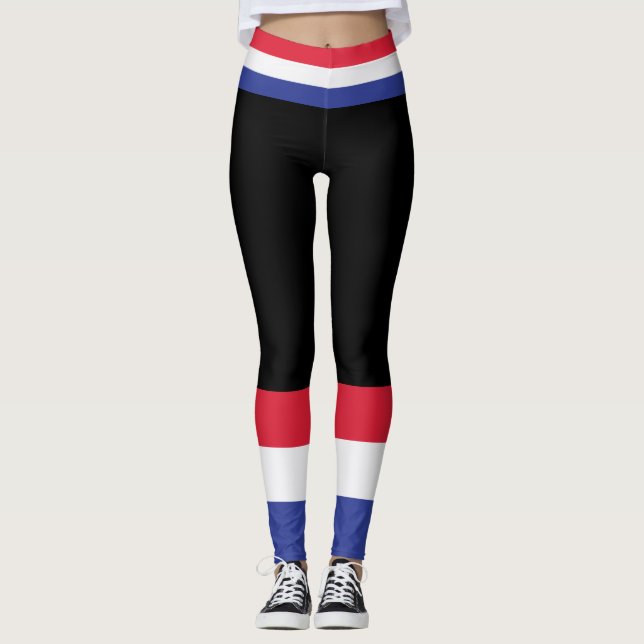 Colours of France Flag. Leggings (Front)