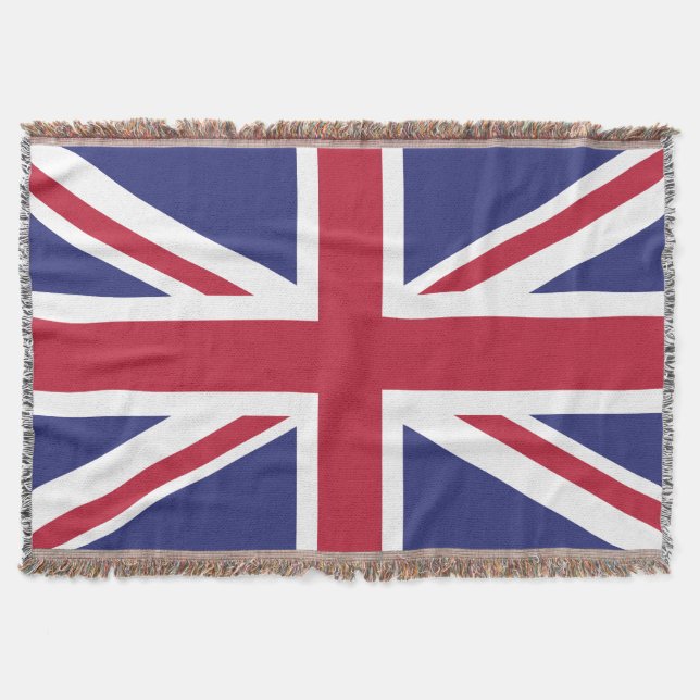 Colours of Great Britain Flag. Throw Blanket (Front)