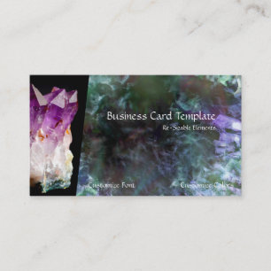 Colours of Healing Stones Amethyst Business Card