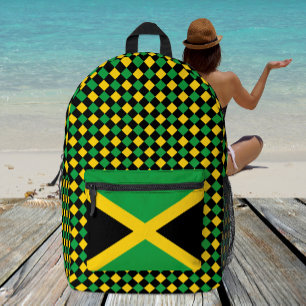 Colours of Jamaica backpack, Jamaican Flag Printed Backpack