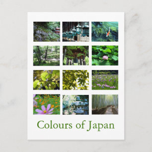 Colours of Japan (green) Postcard