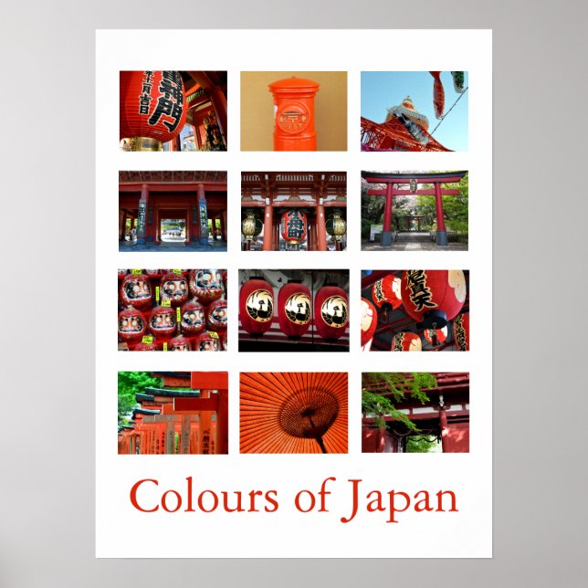 Colours of Japan (red/vermilion) Poster (Front)