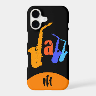 Colours of Jazz Monogram Black iPhone Case