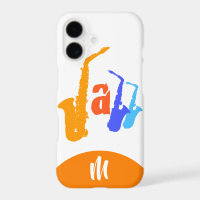 Colours of Jazz Monogram White iPhone Case
