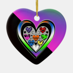 Colours of Love Ceramic Ornament