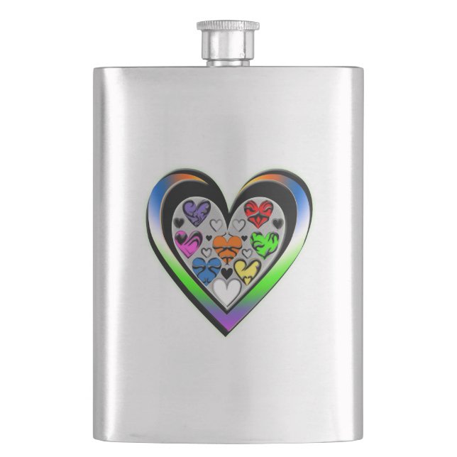 Colours of Love Hip Flask (Front)