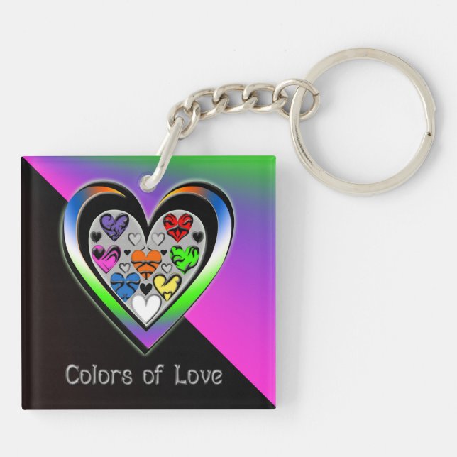 Colours of Love Key Ring (Back)