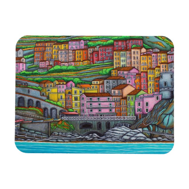 Colours of Manarola 3"x4" Photo Magnet (Horizontal)