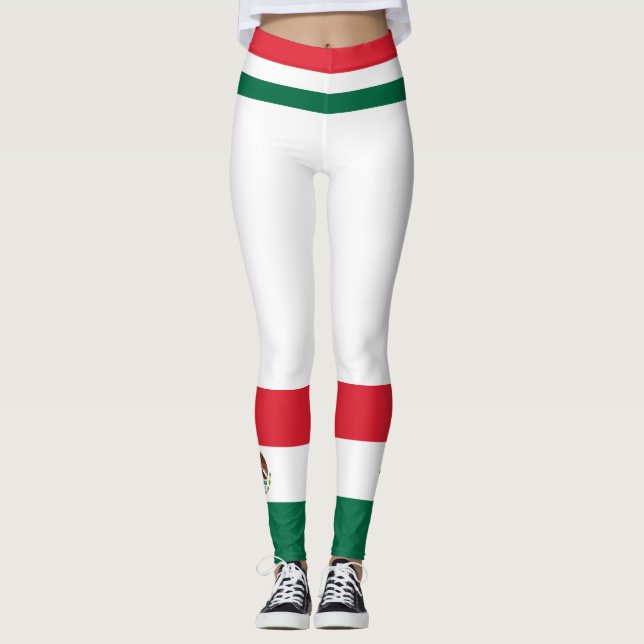 Colours of Mexico Flag Leggings (Front)